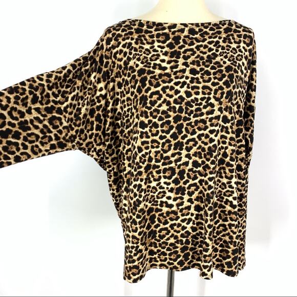 Fashion Nova Don’t Get This Twisted Off The Shoulder Leopard Print Top Medium - Picture 2 of 8